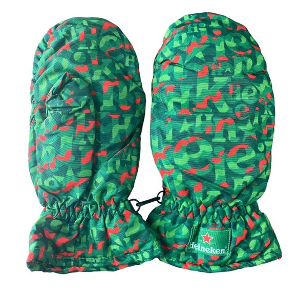 New Heineken Mittens Festive Christmas Edition Size Large Unisex NEW - Picture 1 of 5